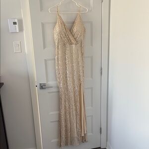 Elegant Gold Sequin Gown